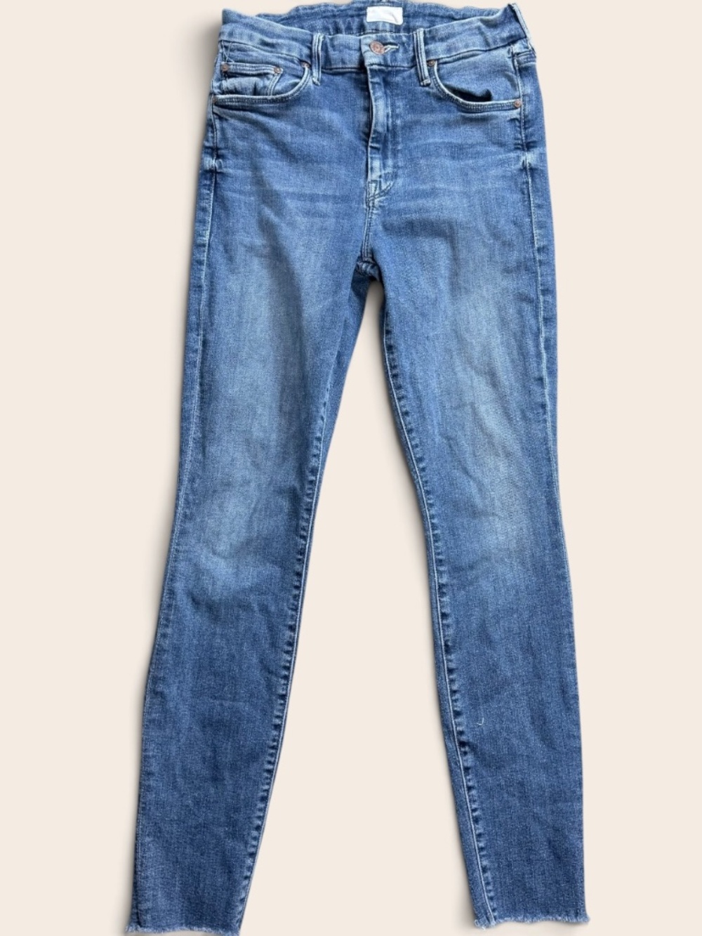 Mother the Looker Skinny Ankle Jeans Fray Size 26